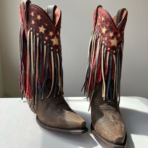 Dan Post Liberty Fringe Boots Sz 6.5